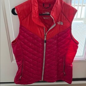 The North Face Two-Tone Red Quilted Vest